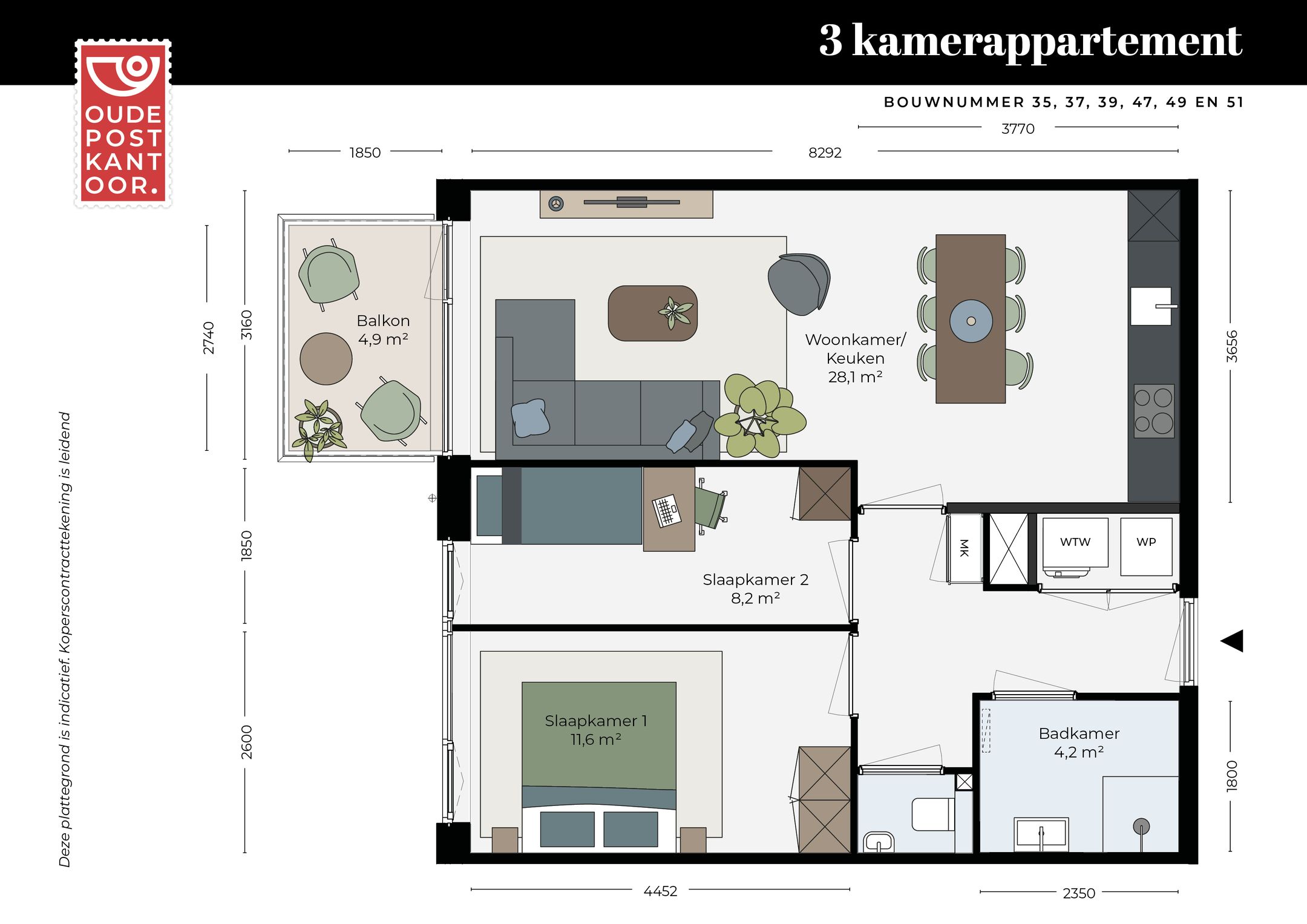 3-kamer appartement (Bouwnr. 39) false
