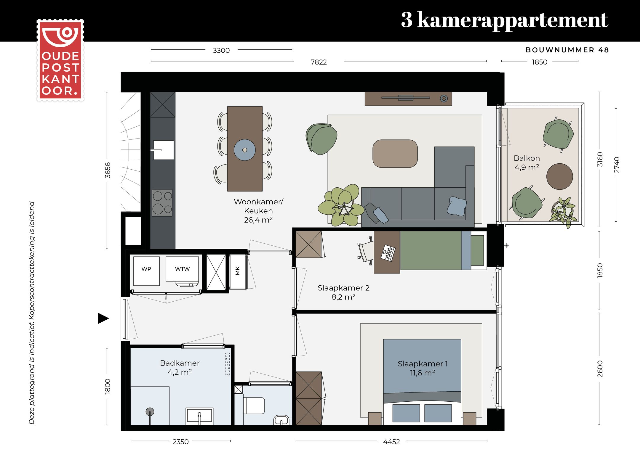 3-kamer appartement (Bouwnr. 48)  false