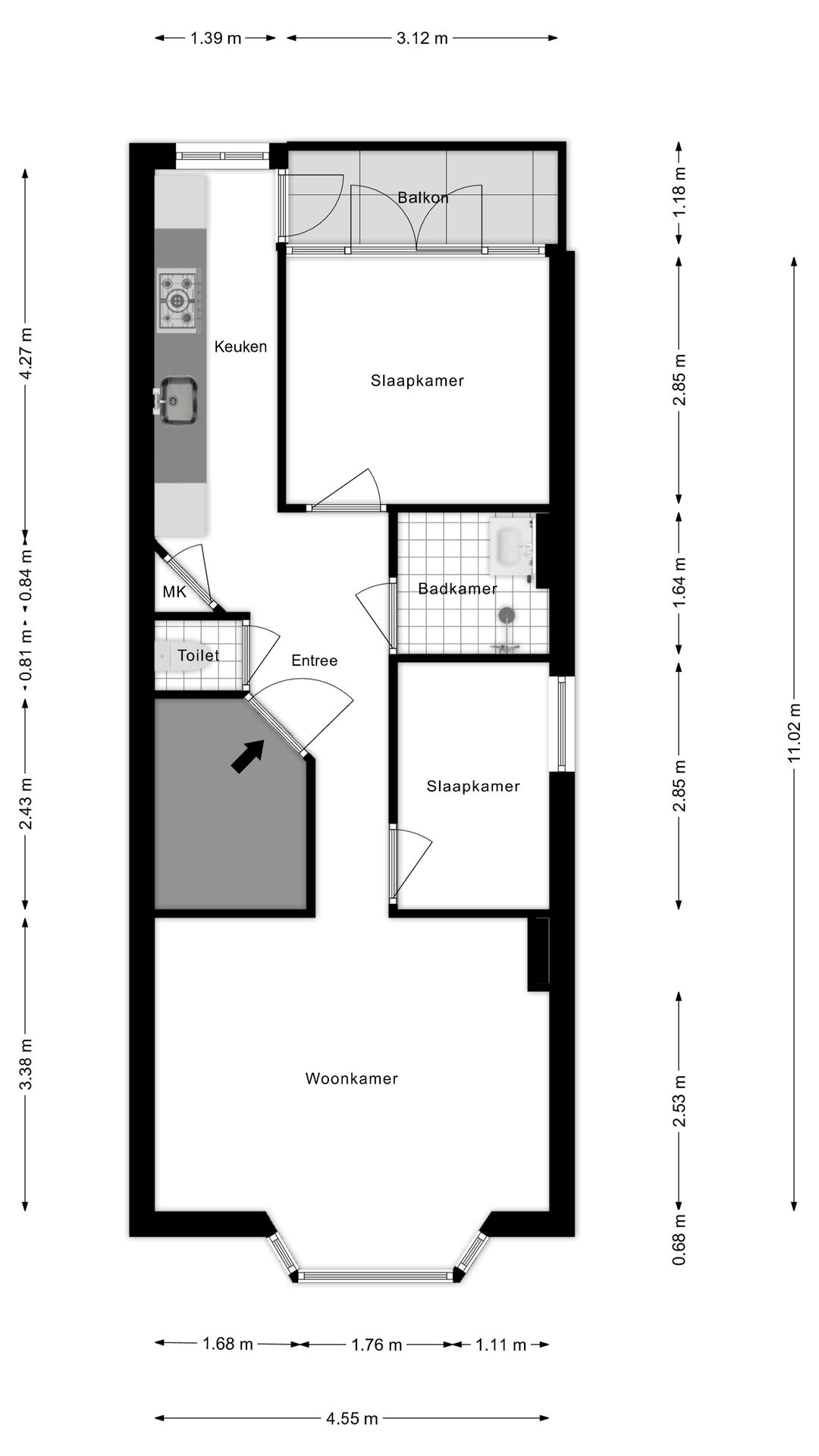 Renovated 3-Room Apartment with Balcony in Rotterdam Oud Charlois — 28