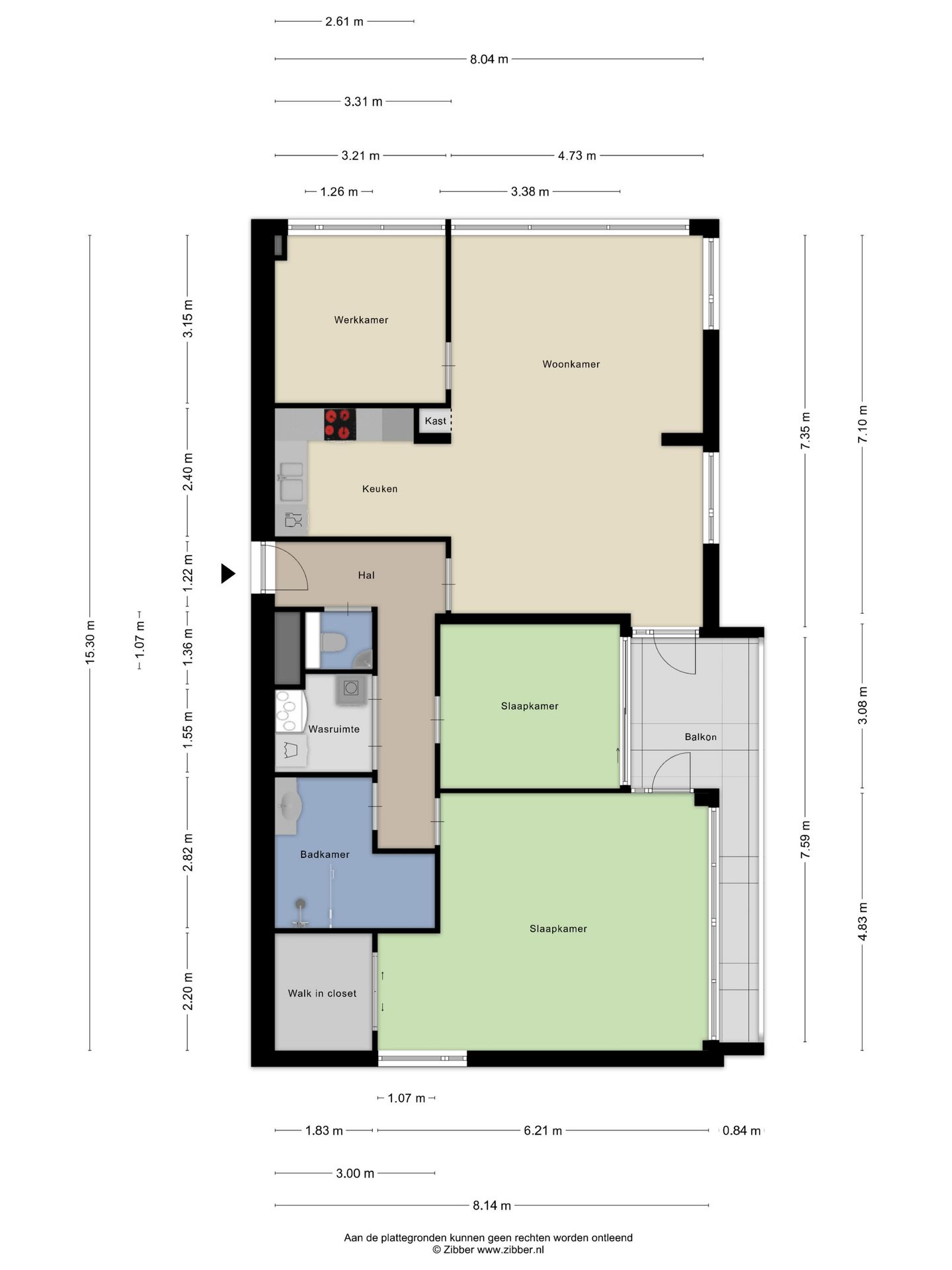 Spacious corner apartment with west-facing balcony and private parking in Hoogwerf-Zuid — 44