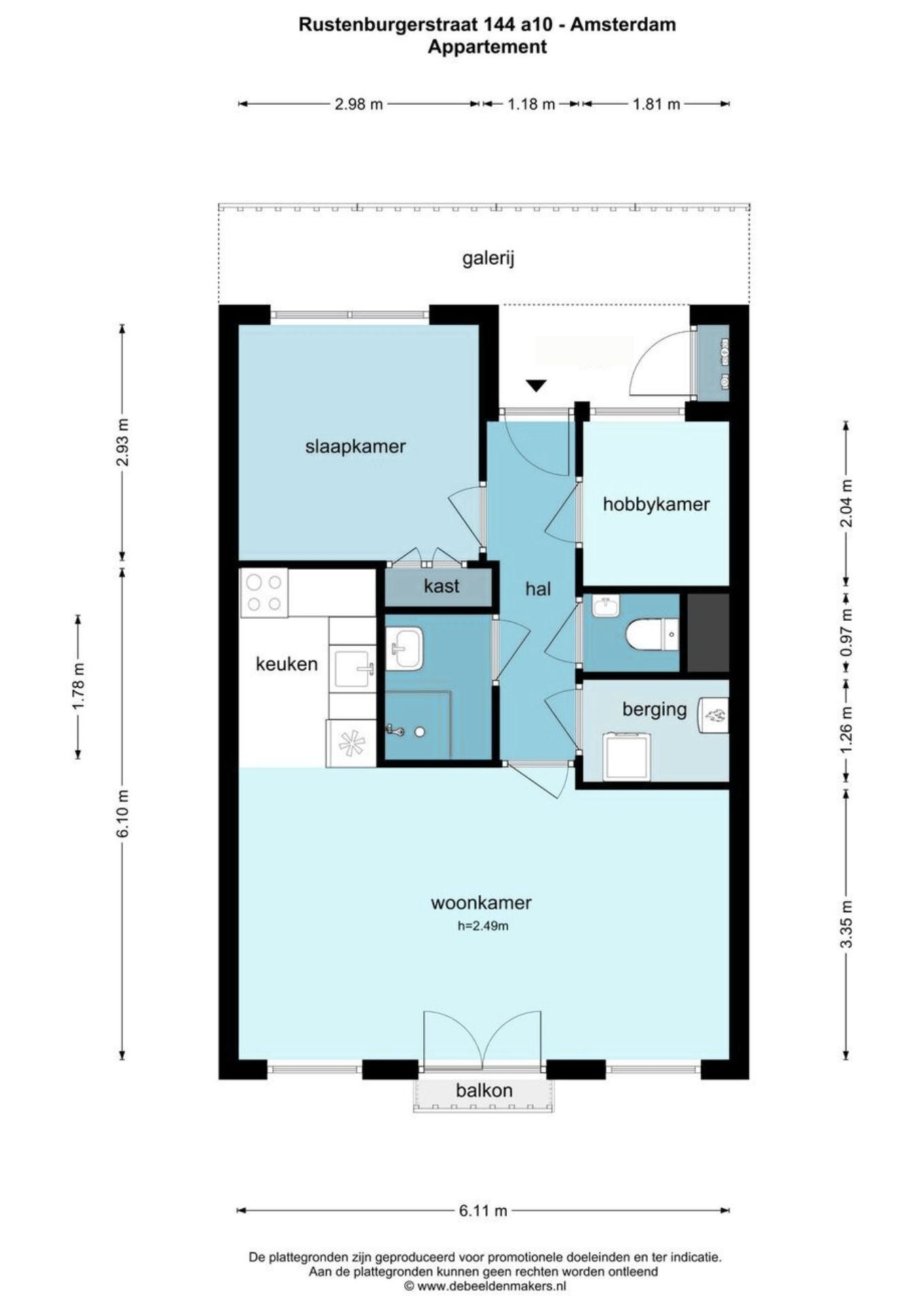 Foto 30 van Rustenburgerstraat 144-A10