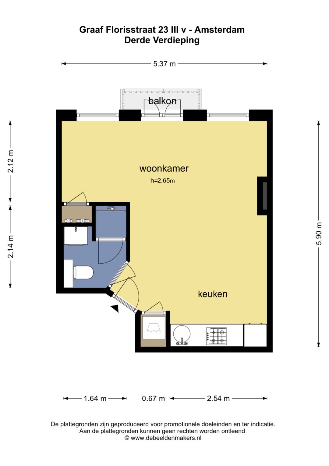Foto 12 van Graaf Florisstraat 23-3V
