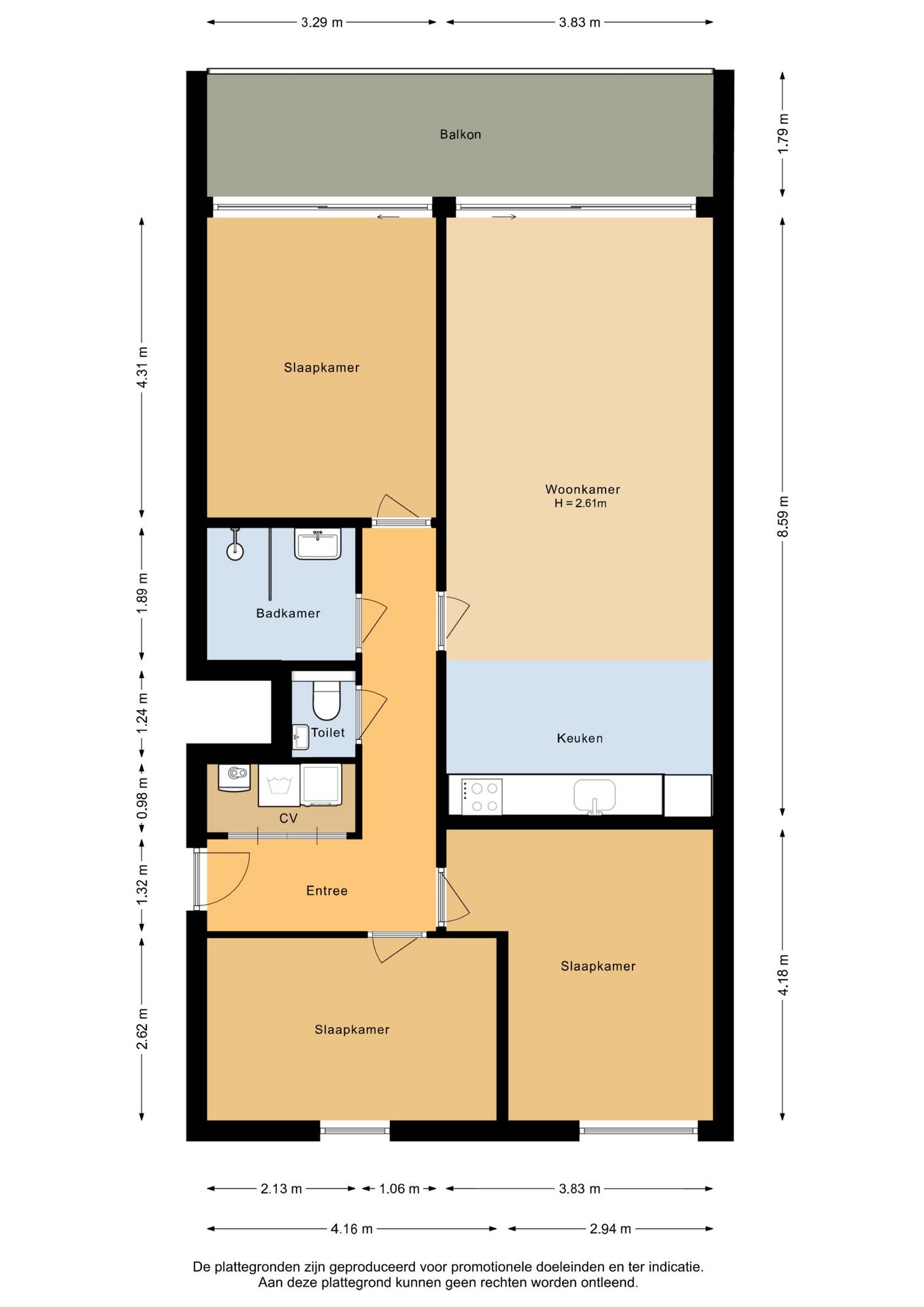 Bright 4-Room Apartment with Terrace and Private Parking in Amsterdam West — 36