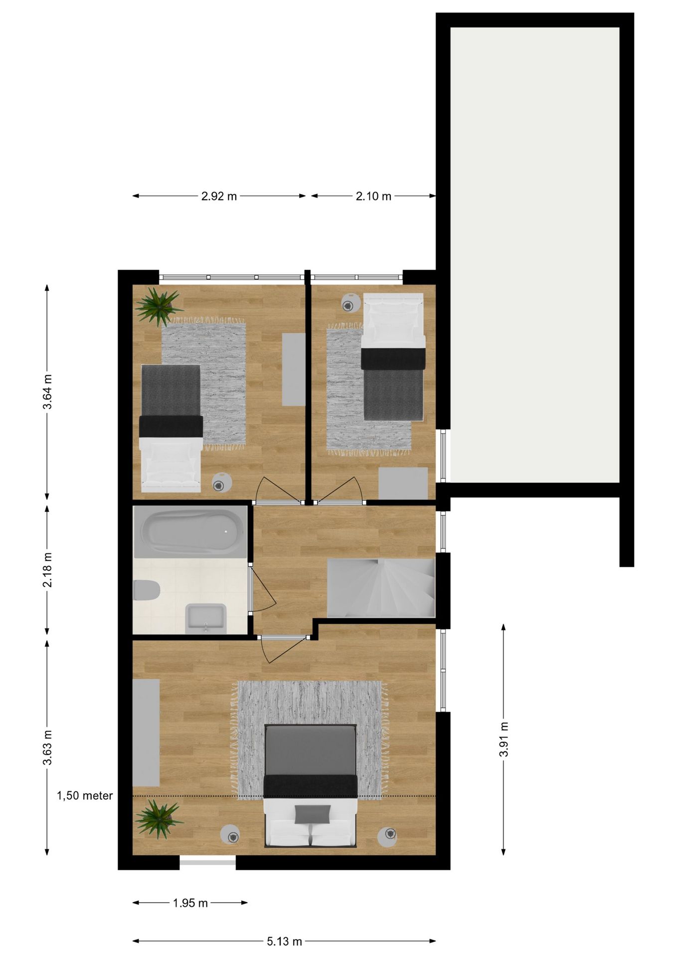 Spacious Semi-Detached Home with Garage in Green Parkplan West Zuidhorn — 36
