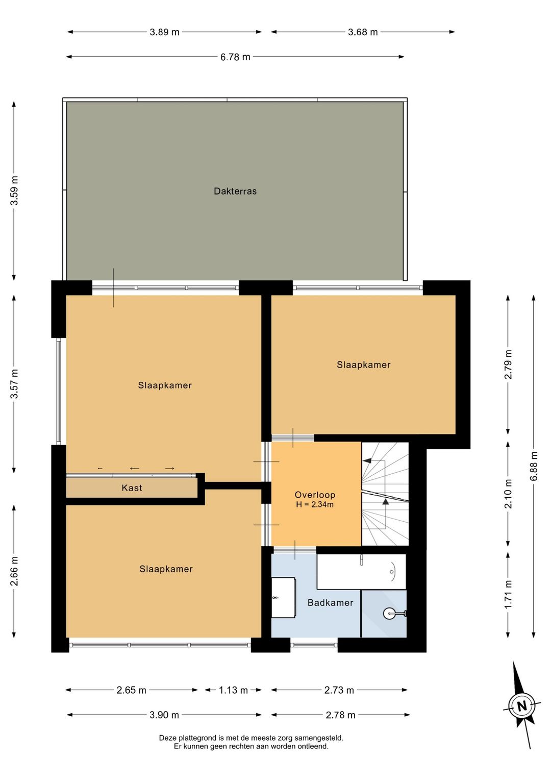 Extended semi-detached house with double garage and rooftop terrace in Reeuwijk-Dorp — 52