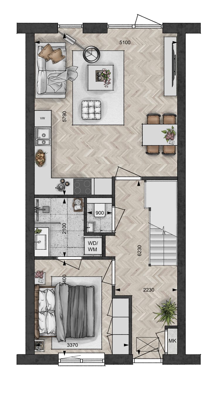 Foto 5 van Type Akker | levensloop rijwoning bnr. 32