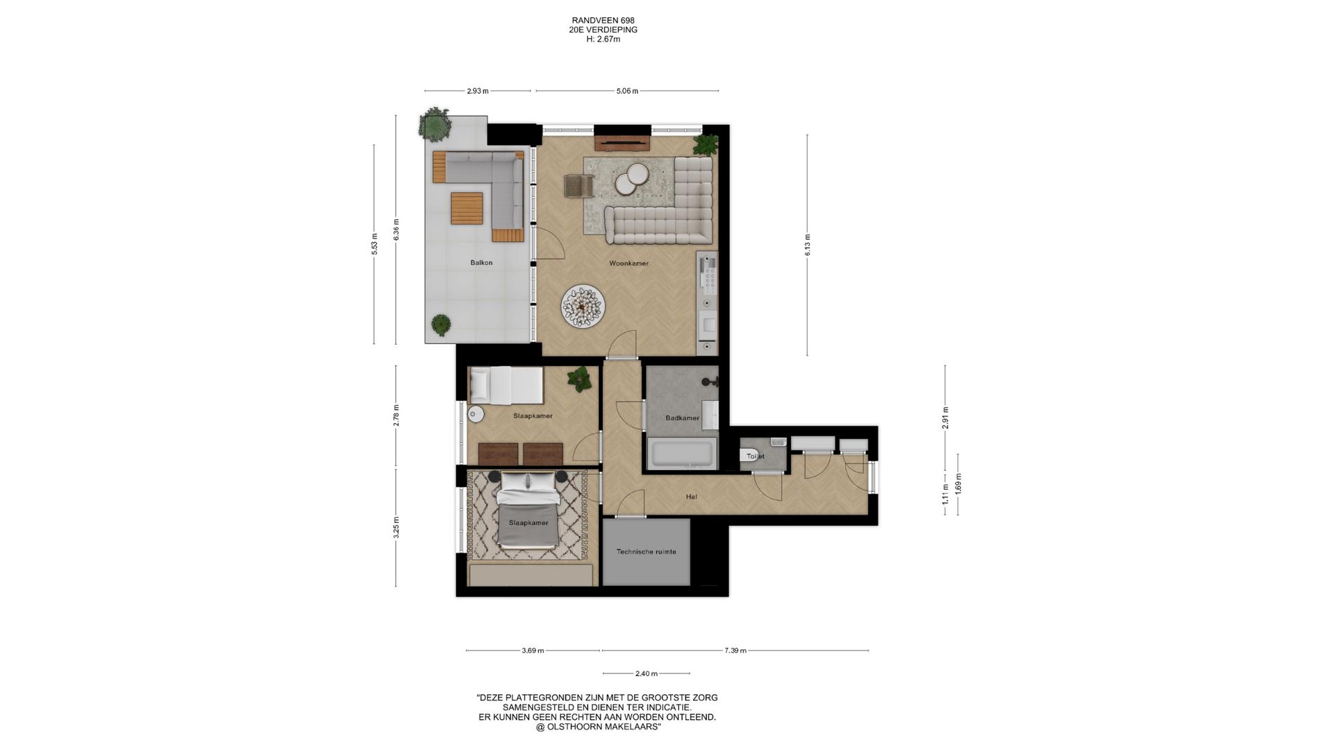 Panoramic 20th Floor Apartment with Sea, City and Dune Views — 33