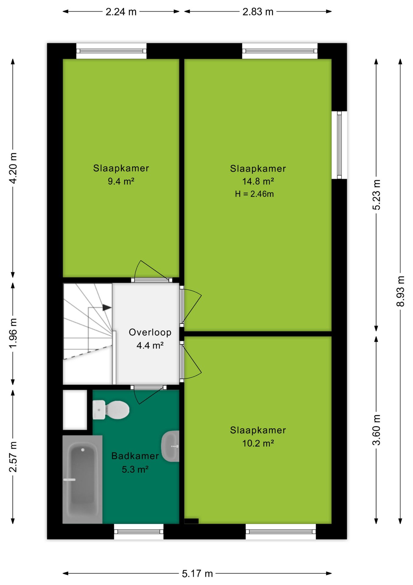 Centraal gelegen maisonnette met 3 slaapkamers, balkon op zuidoosten en eigen garagebox in Amersfoort — 50