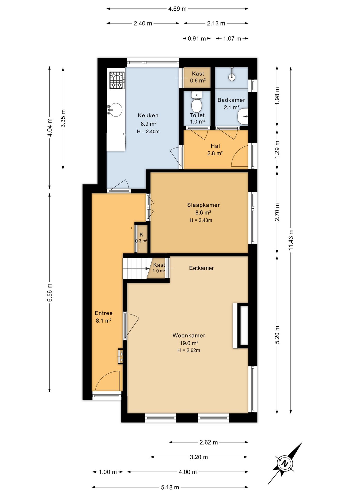Characteristic semi-detached home with free view at the edge of Buitenpost — 49