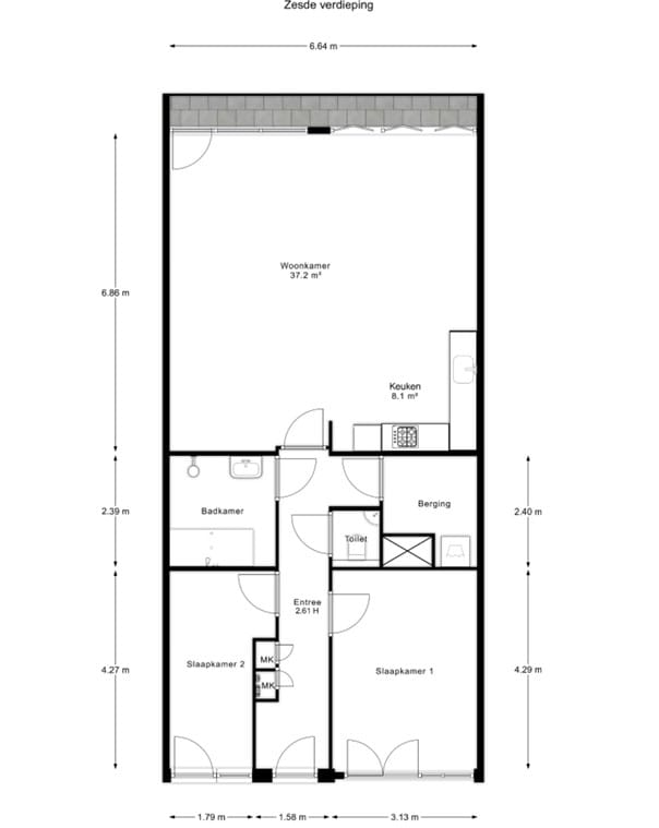 Fully Renovated 2-Bedroom Apartment with Parking in Amsterdam Overtoomse Veld-Noord — 30