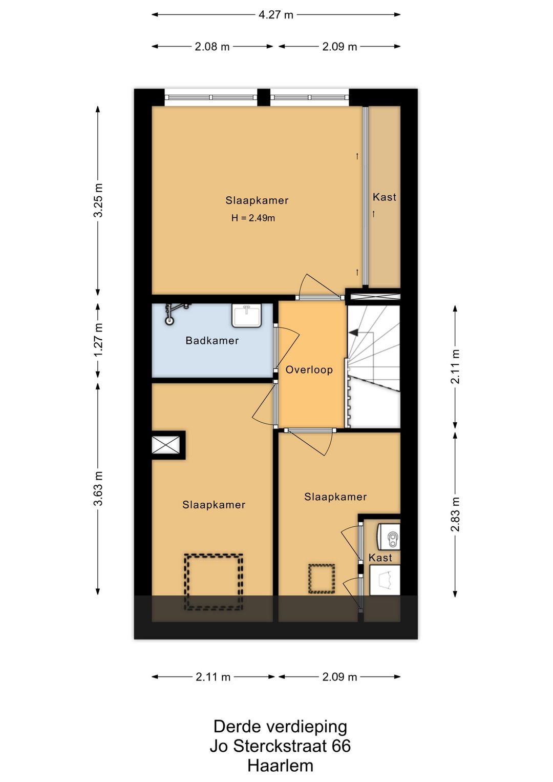Spacious 3-bedroom maisonette with sunny west-facing balcony in Haarlem — 38