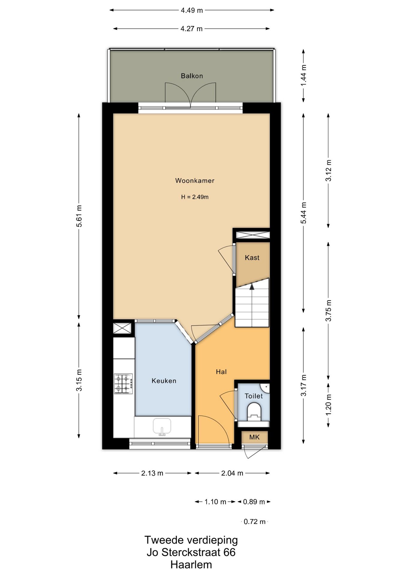 Spacious 3-bedroom maisonette with sunny west-facing balcony in Haarlem — 40