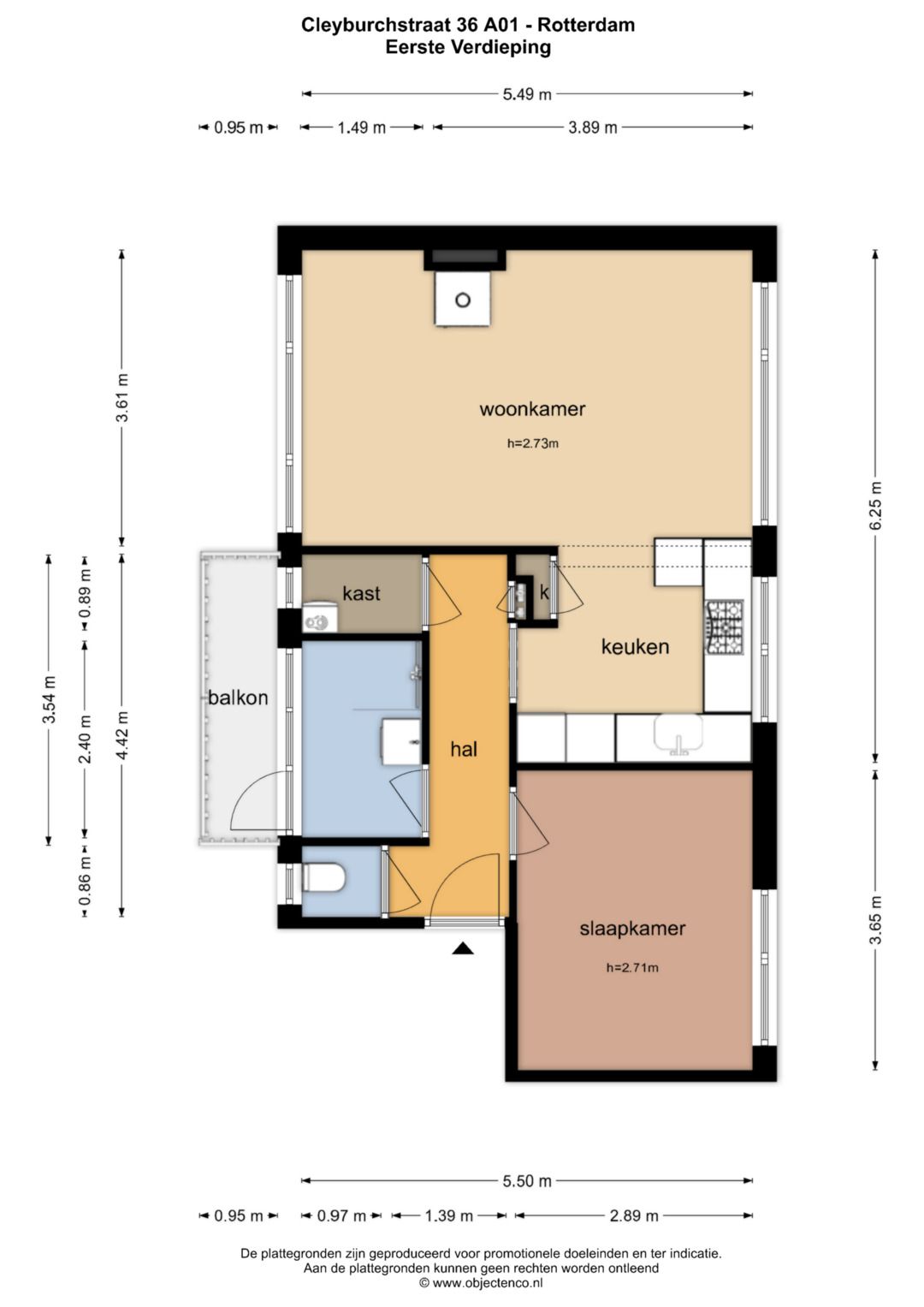 Light apartment with balcony in popular Blijdorp neighborhood — 24
