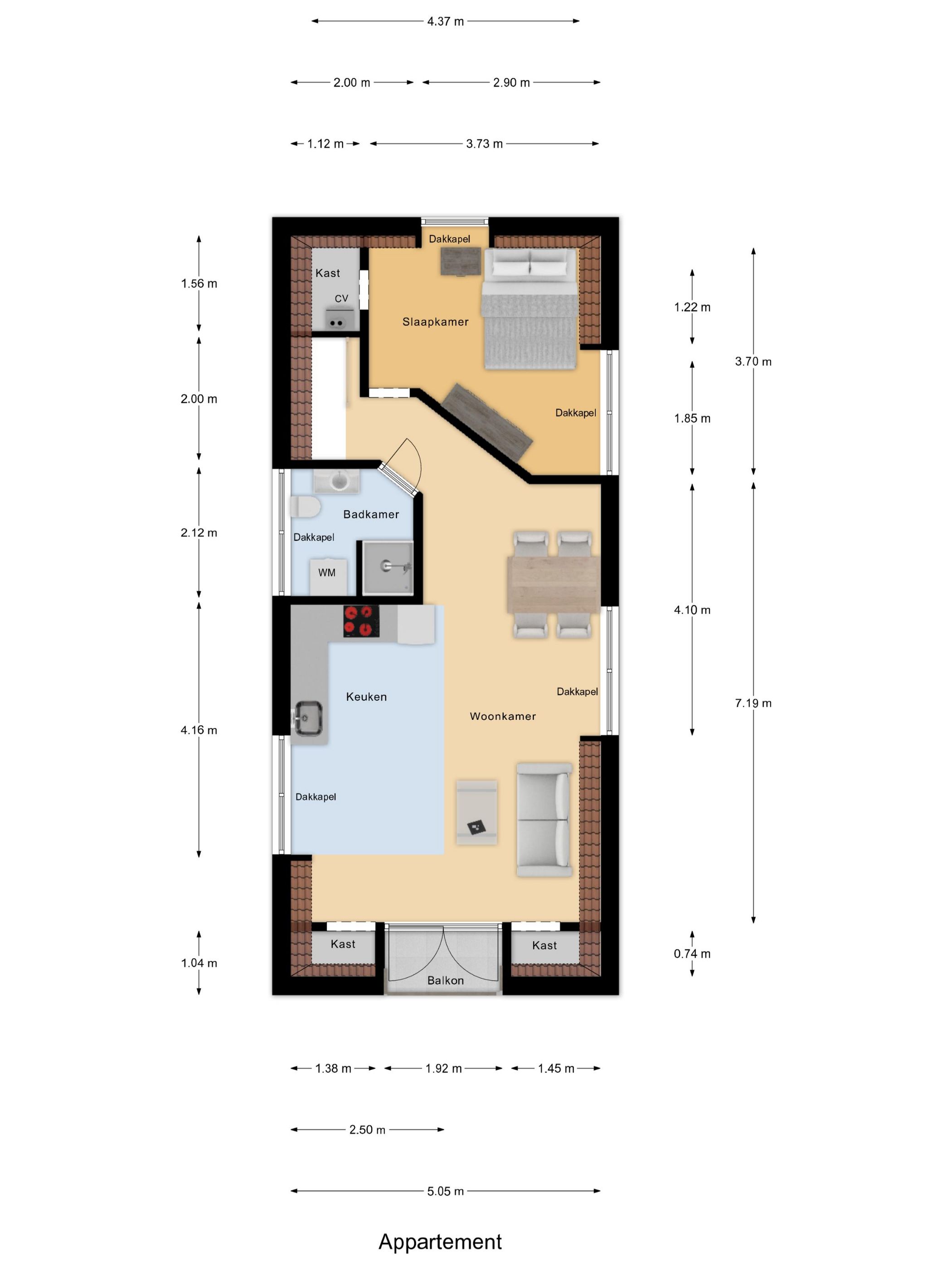 Unique Top-Floor Apartment with River Views in Zaltbommel City Center — 39