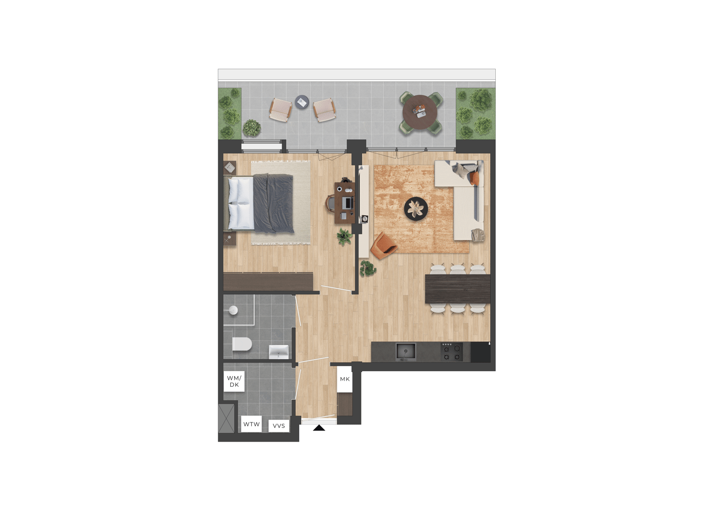Foto 25 van Terrasappartementen fase 2 (Bouwnr. 03.08 - L2)