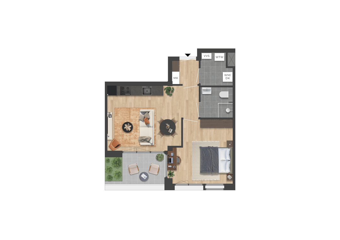 Foto 23 van Terrasappartementen fase 2 (Bouwnr. 04.08 - L2)