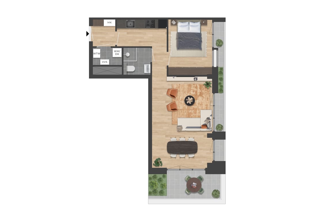 Foto 23 van Terrasappartementen fase 2 (Bouwnr. 03.10 - L1)
