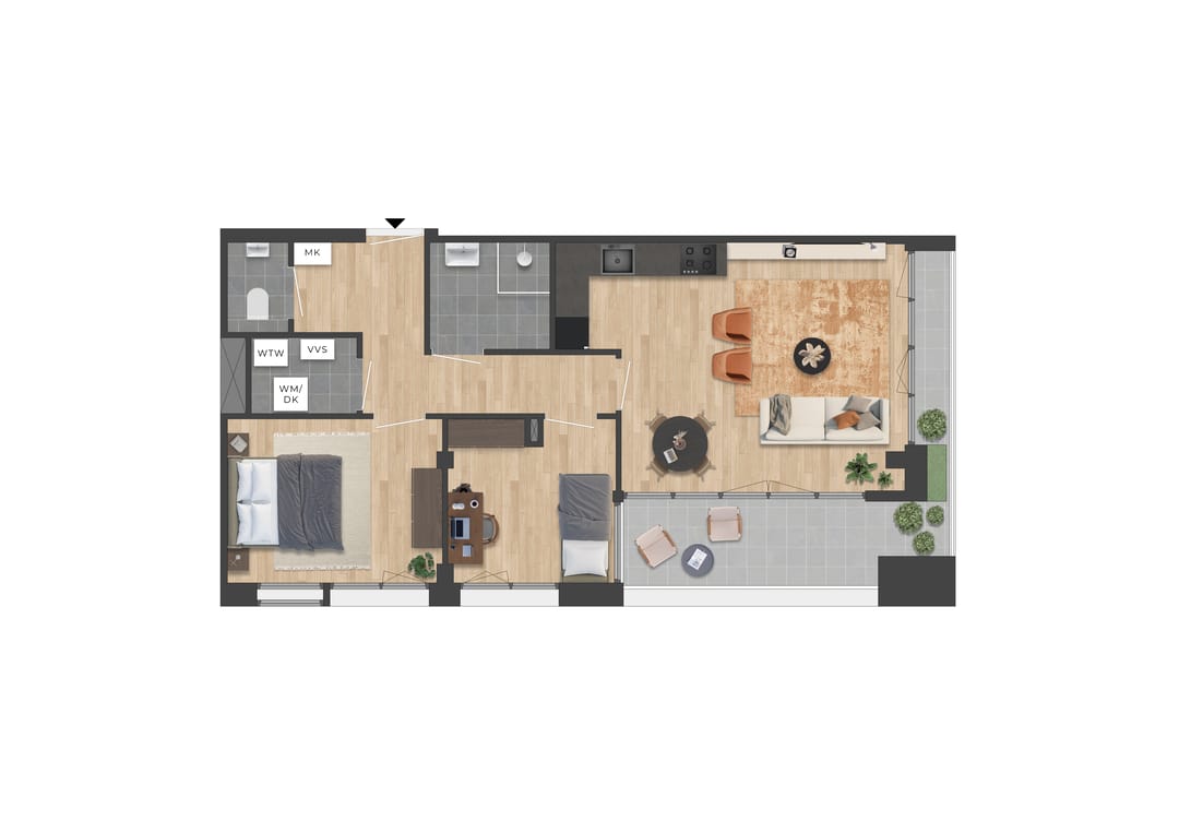Foto 22 van Terrasappartementen fase 2 (Bouwnr. 08.08 - L4)