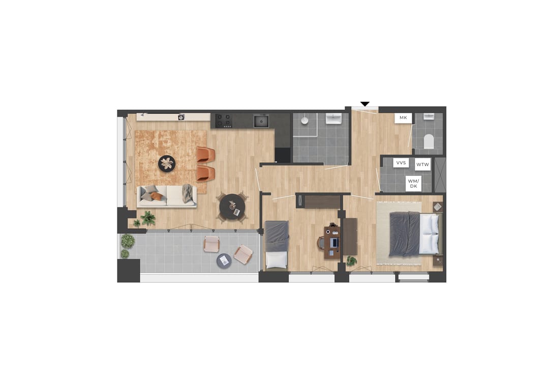 Foto 23 van Terrasappartementen fase 2 (Bouwnr. 08.08 - L4)