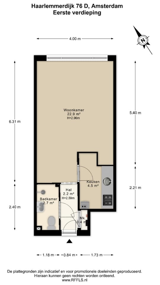 Foto 20 van Haarlemmerdijk 76-D