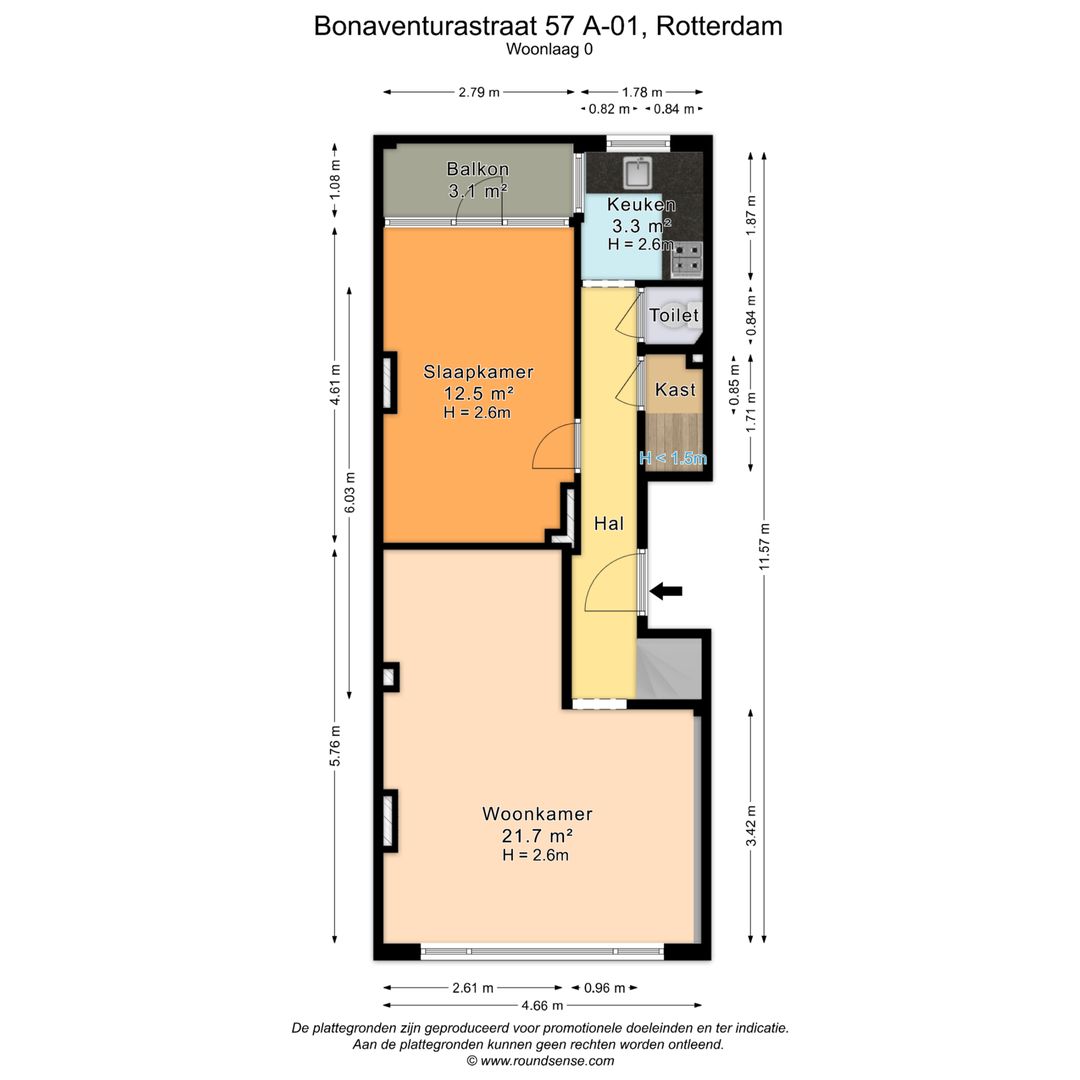 Foto 23 van Bonaventurastraat 57-A01