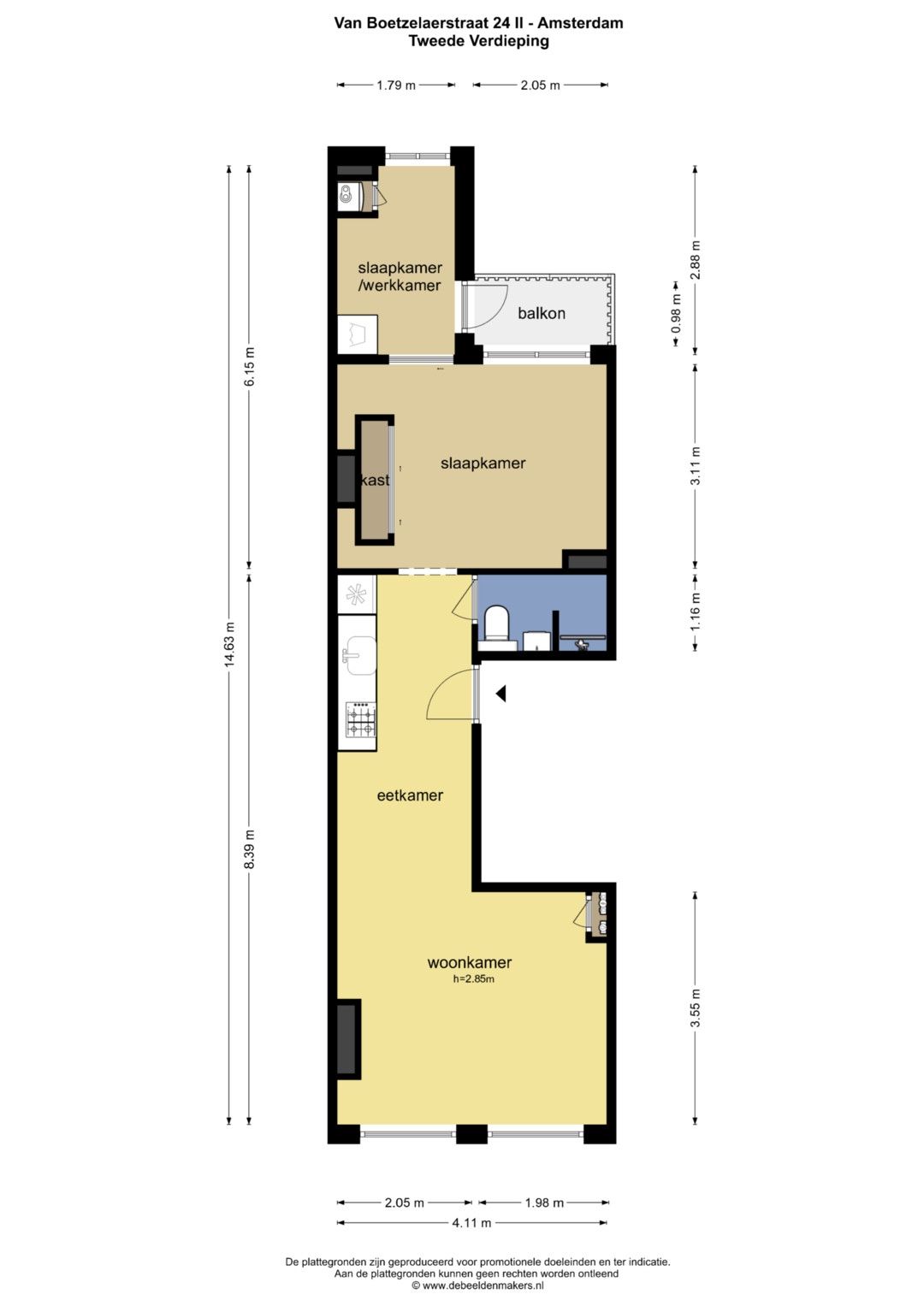Foto 23 van Van Boetzelaerstraat 24-2