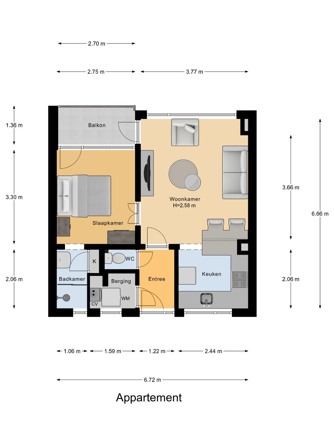 Foto 28 van Kortenaerstraat 26-1