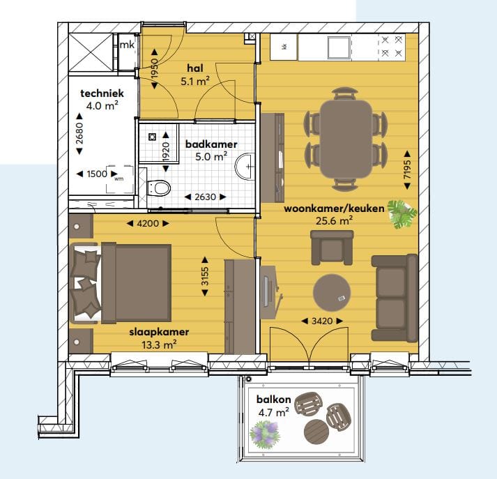Image of De Hoge Cingel - Type 1  Ground-floor + upstairs apartment
