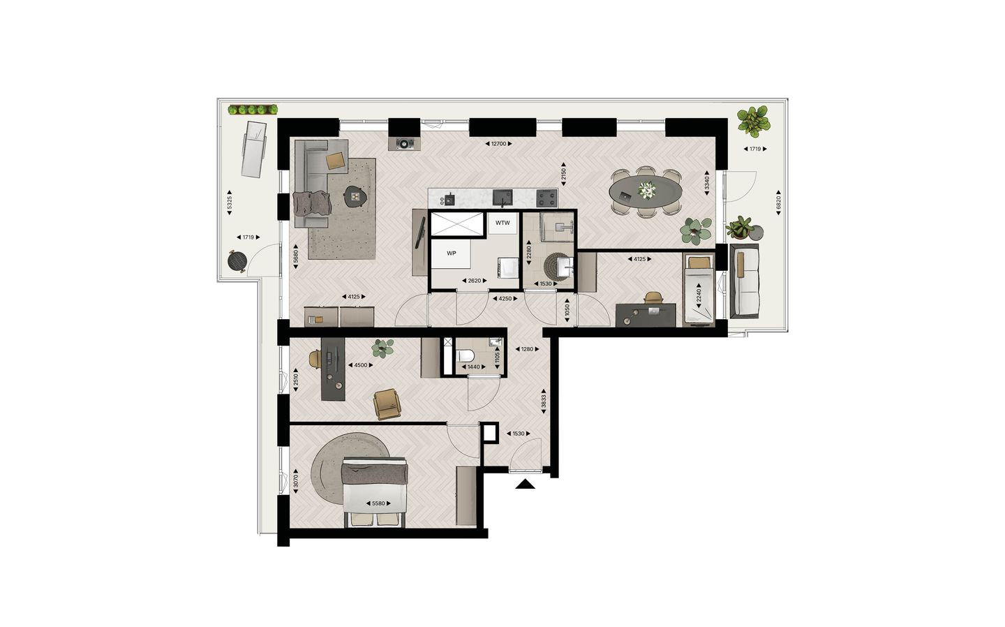 Foto 4 van Appartement type I (Bouwnr. 52)