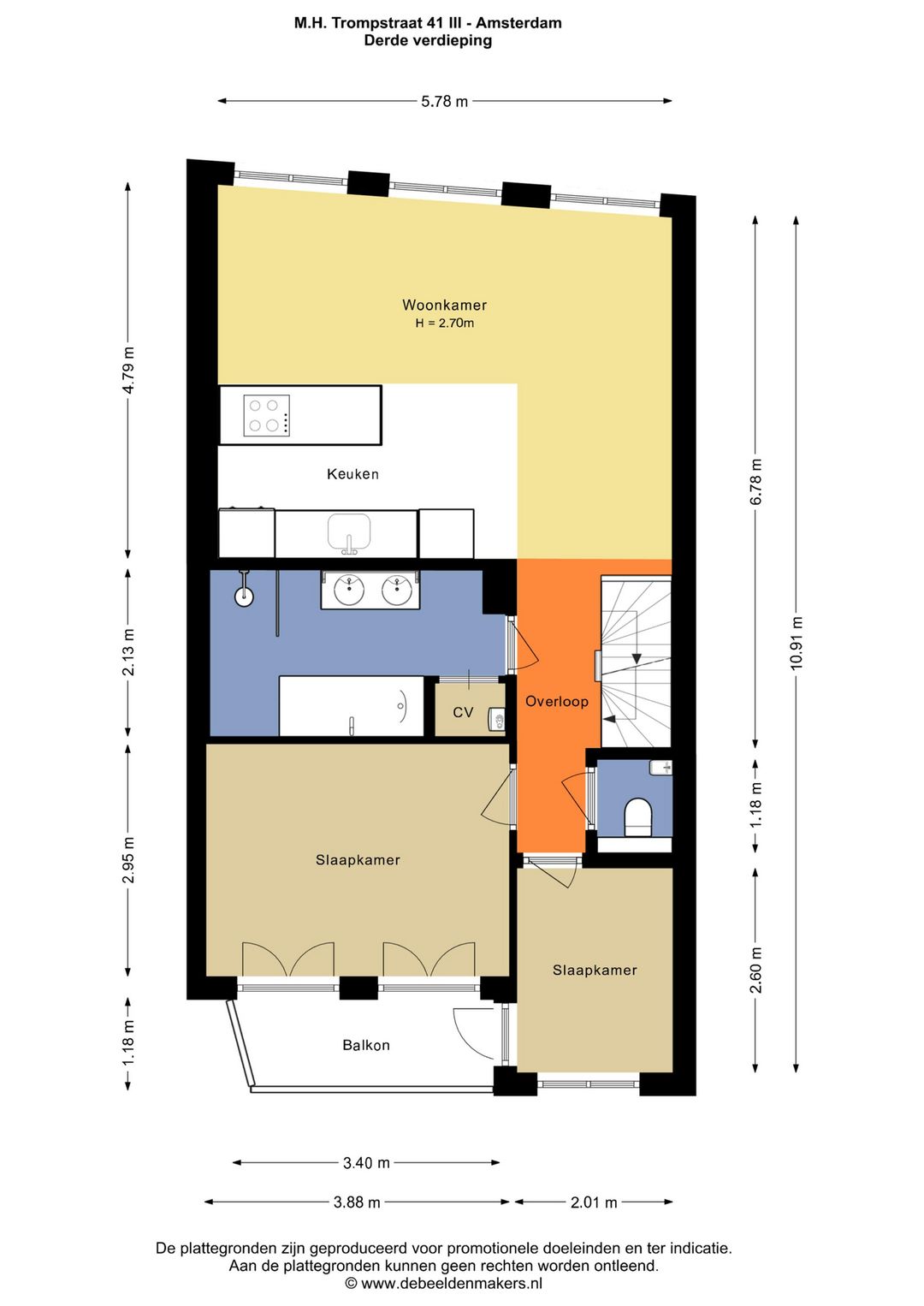 Foto 22 van Maarten Harpertszoon Trompstraat 41-3