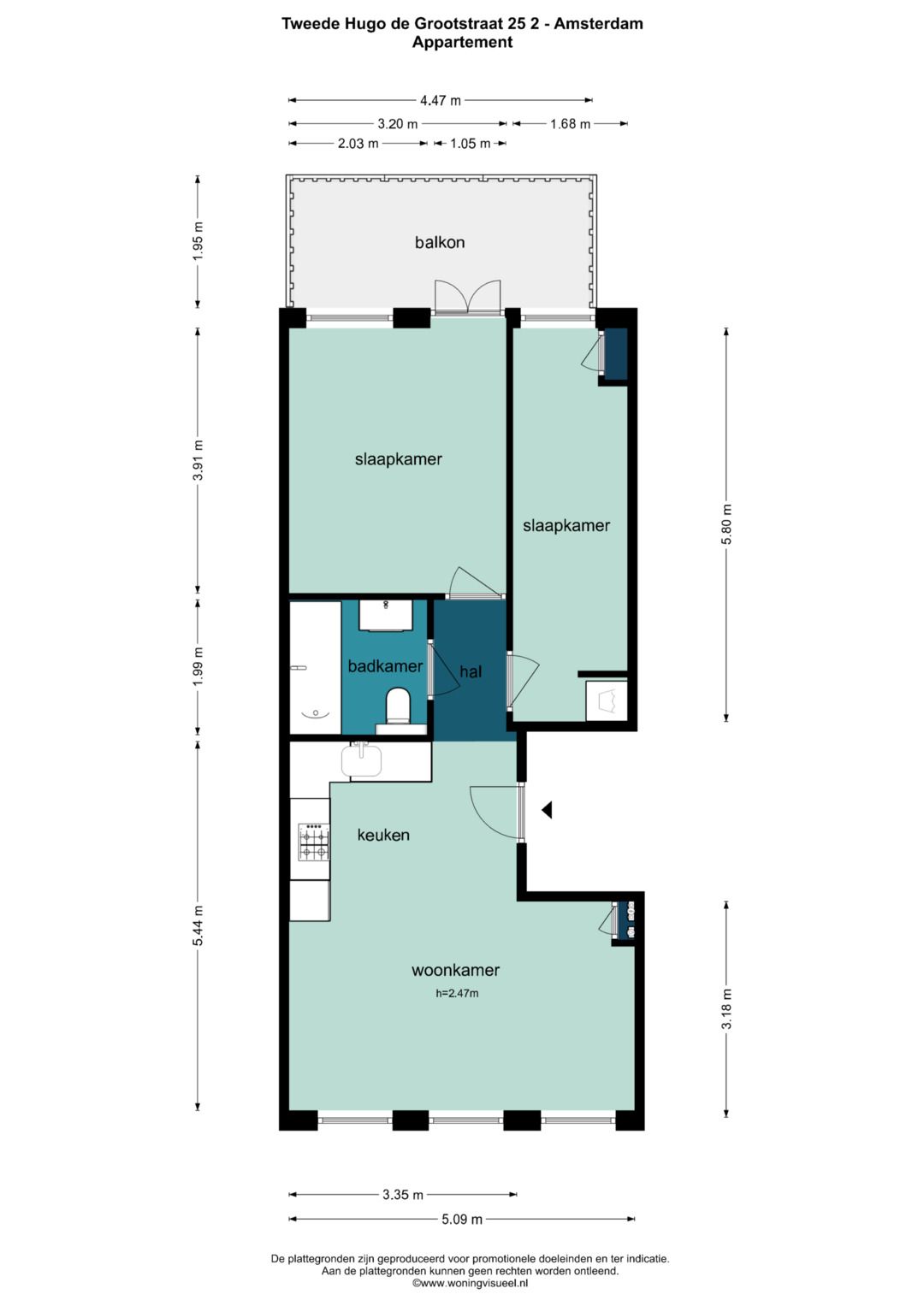 Foto 24 van Tweede Hugo de Grootstraat 25-2
