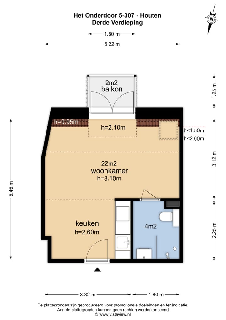 Studio te koop: Onderdoor 5-307, Houten