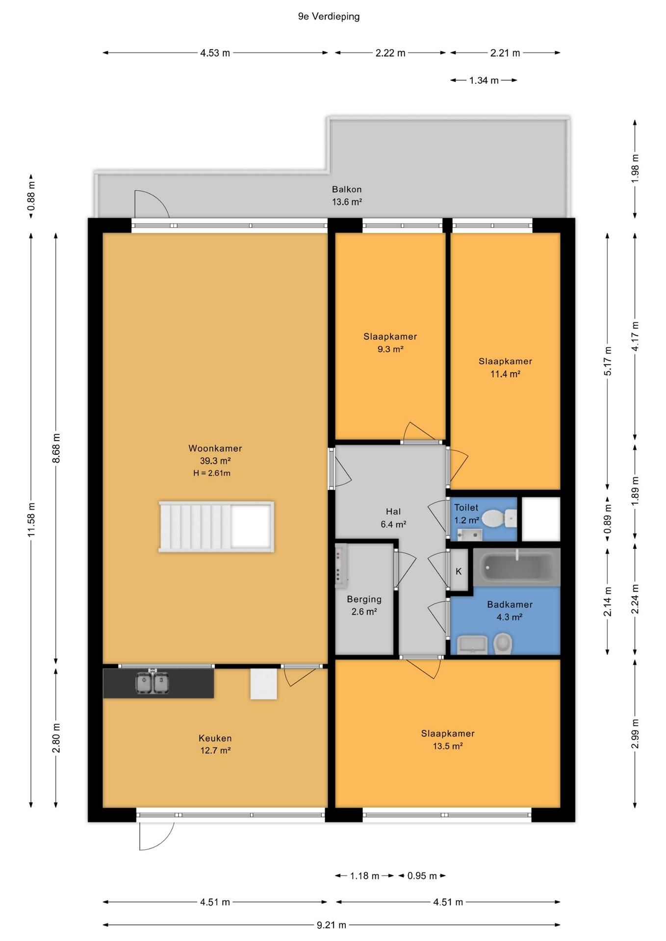 Spacious 4-Room Apartment with Balconon and Green Views — 27