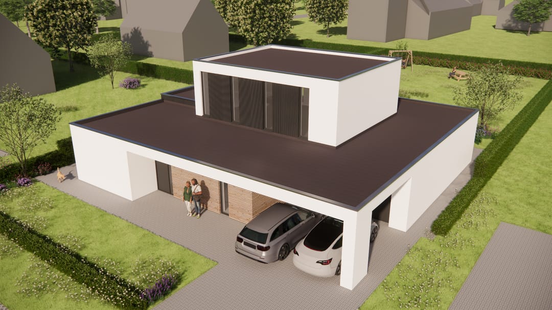 Foto 2 van Vrijstaand Modern Kubistisch (Bouwnr. Kavel 3)