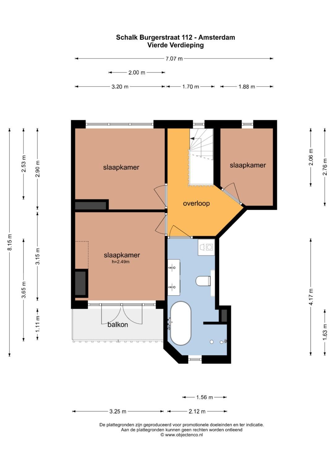 Spacious Double Upper House with 4 Bedrooms and 2 Sunny Balconies in Amsterdam-Oost — 40