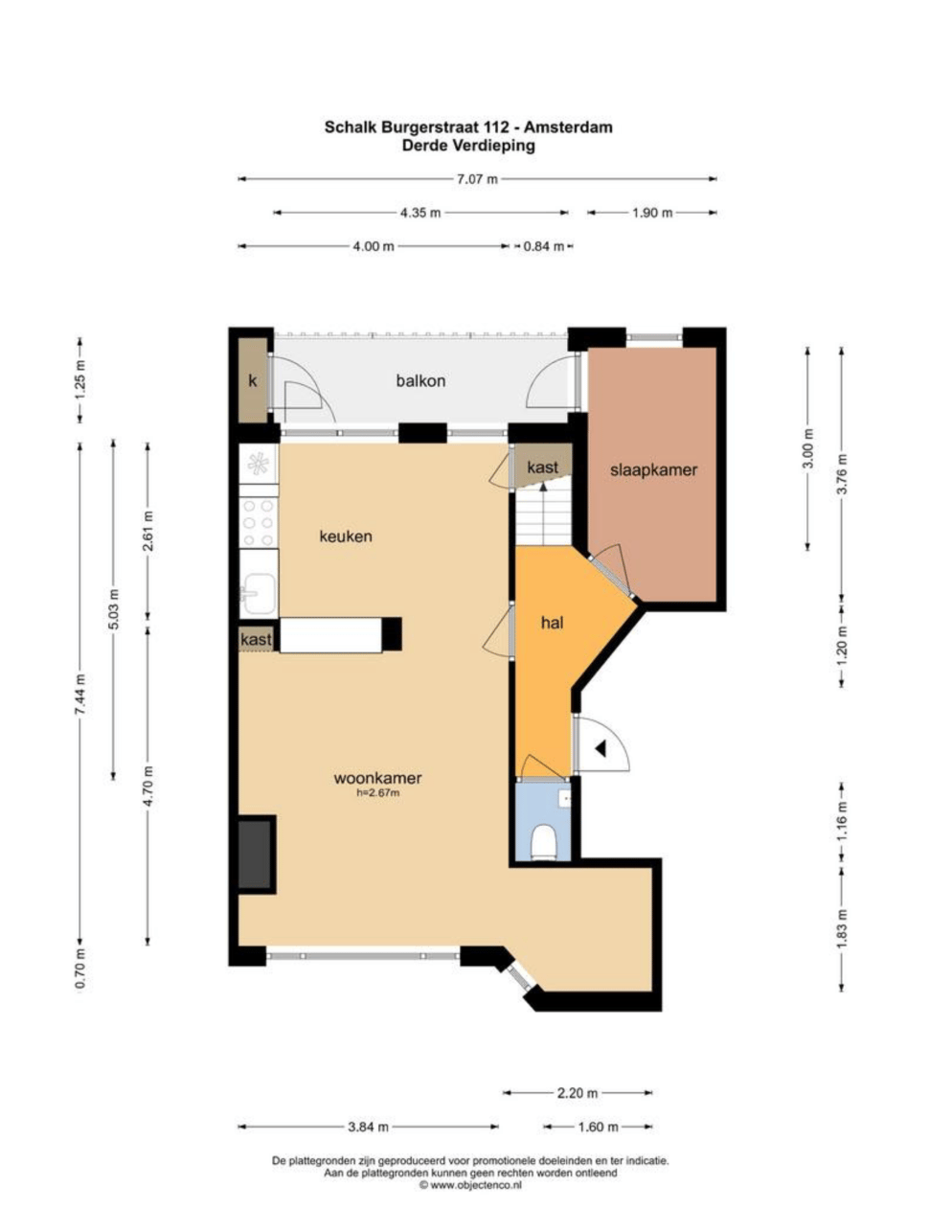 Spacious Double Upper House with 4 Bedrooms and 2 Sunny Balconies in Amsterdam-Oost — 39