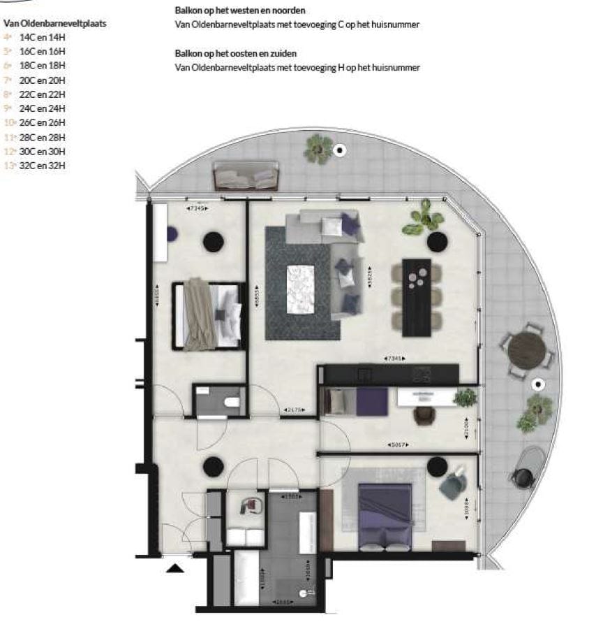 Foto 18 van Van Oldenbarneveltplaats 14-C