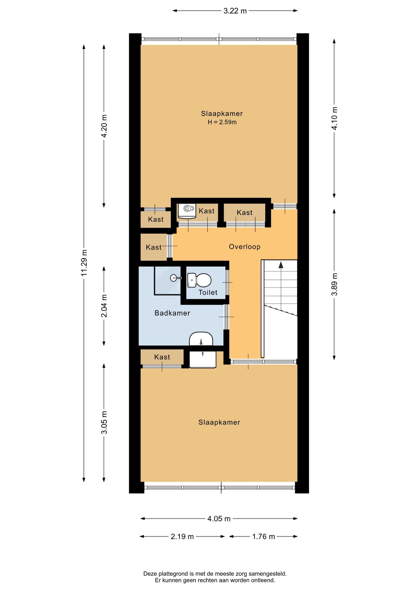 Eye-catching 3-room apartment with 2 bedrooms in top seaside location — 55