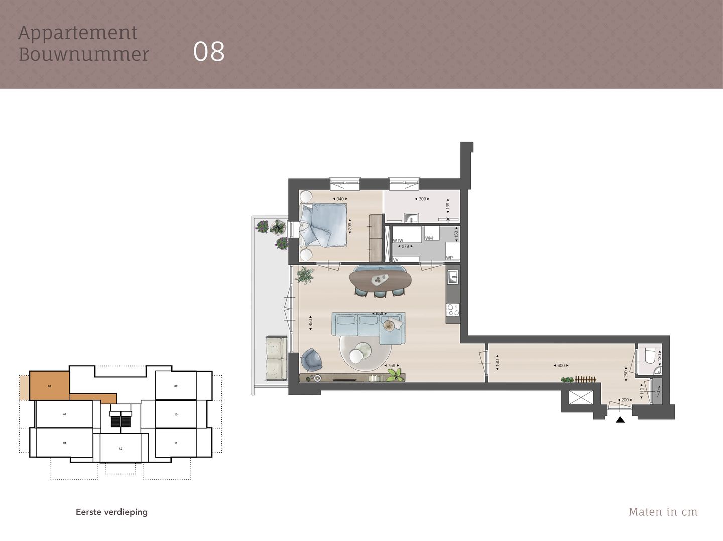 Foto 5 van 2 kamer appartement (Bouwnr. 8)