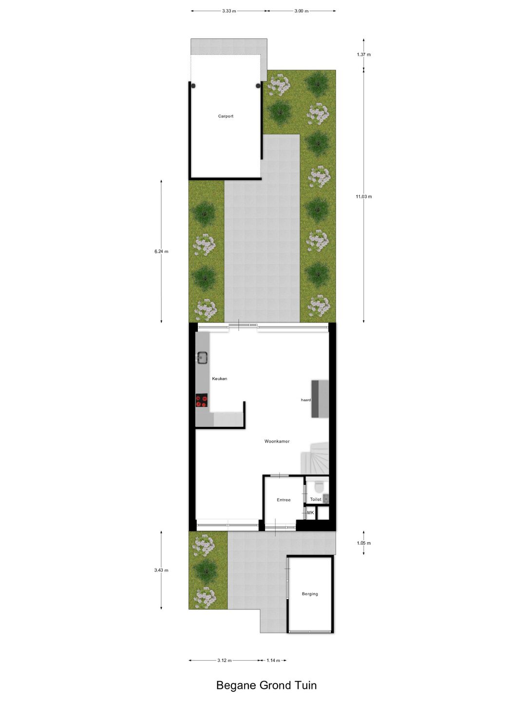 Spacious terraced house with carport in Linschoten — 43
