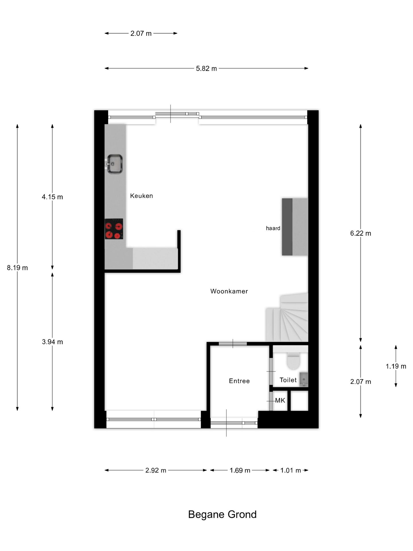 Spacious terraced house with carport in Linschoten — 40