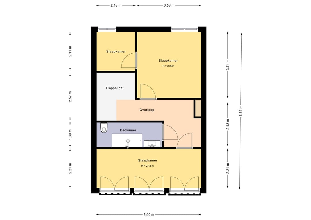 Luxury Fully Renovated Five-Room Apartment with Full-Width Balcony in Bos en Lommer — 62