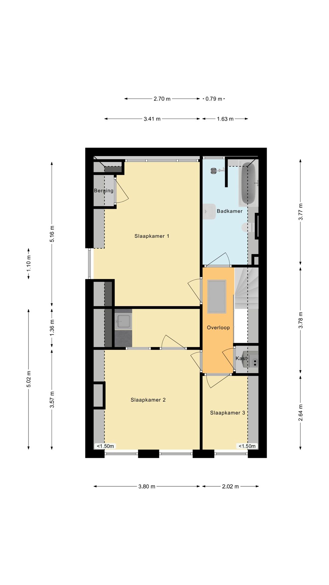 Spacious upper apartment with roof terrace in Valkenboskwartier — 38