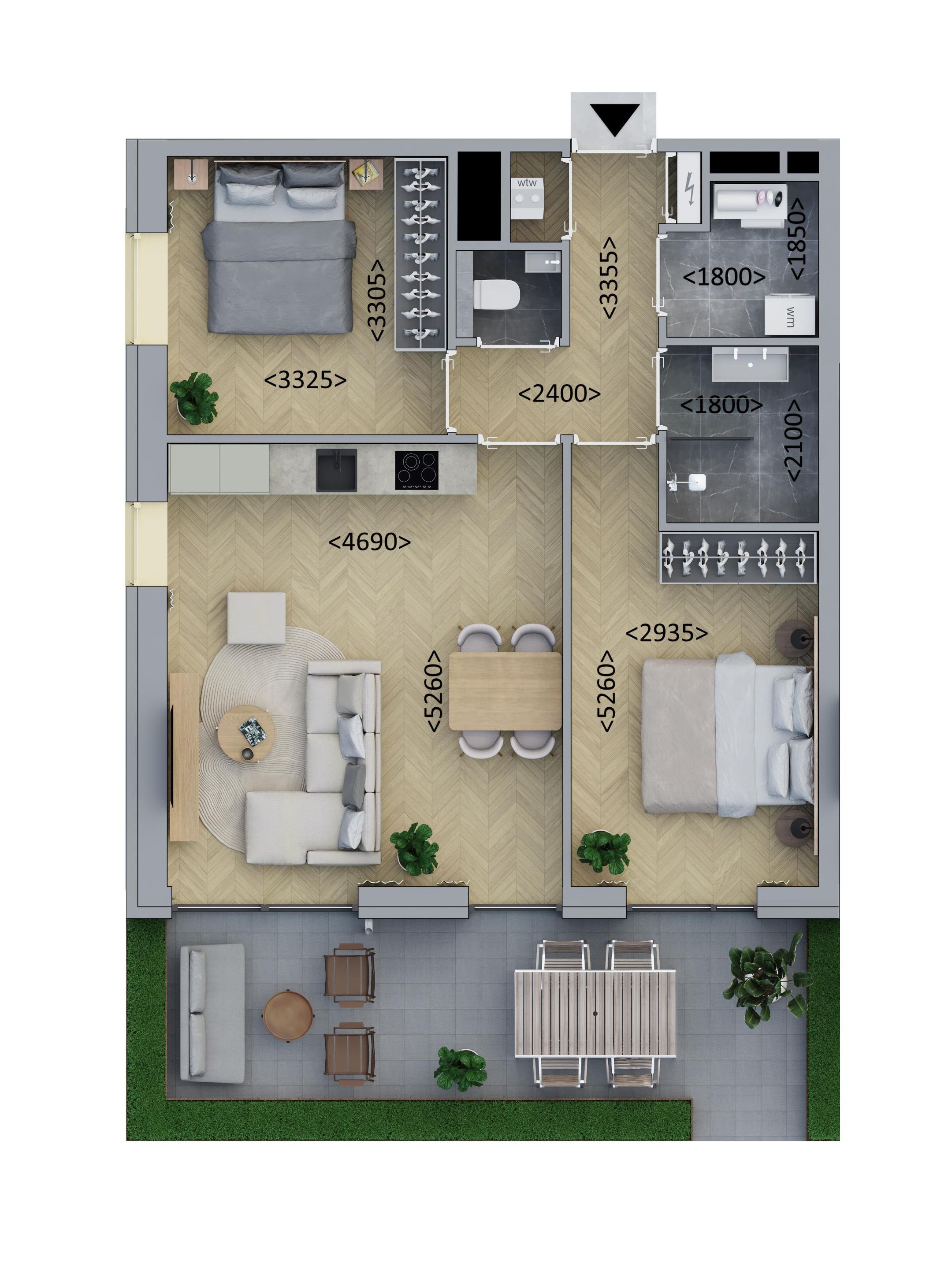 Foto 9 van Hoekappartement (Bouwnr. D.08)