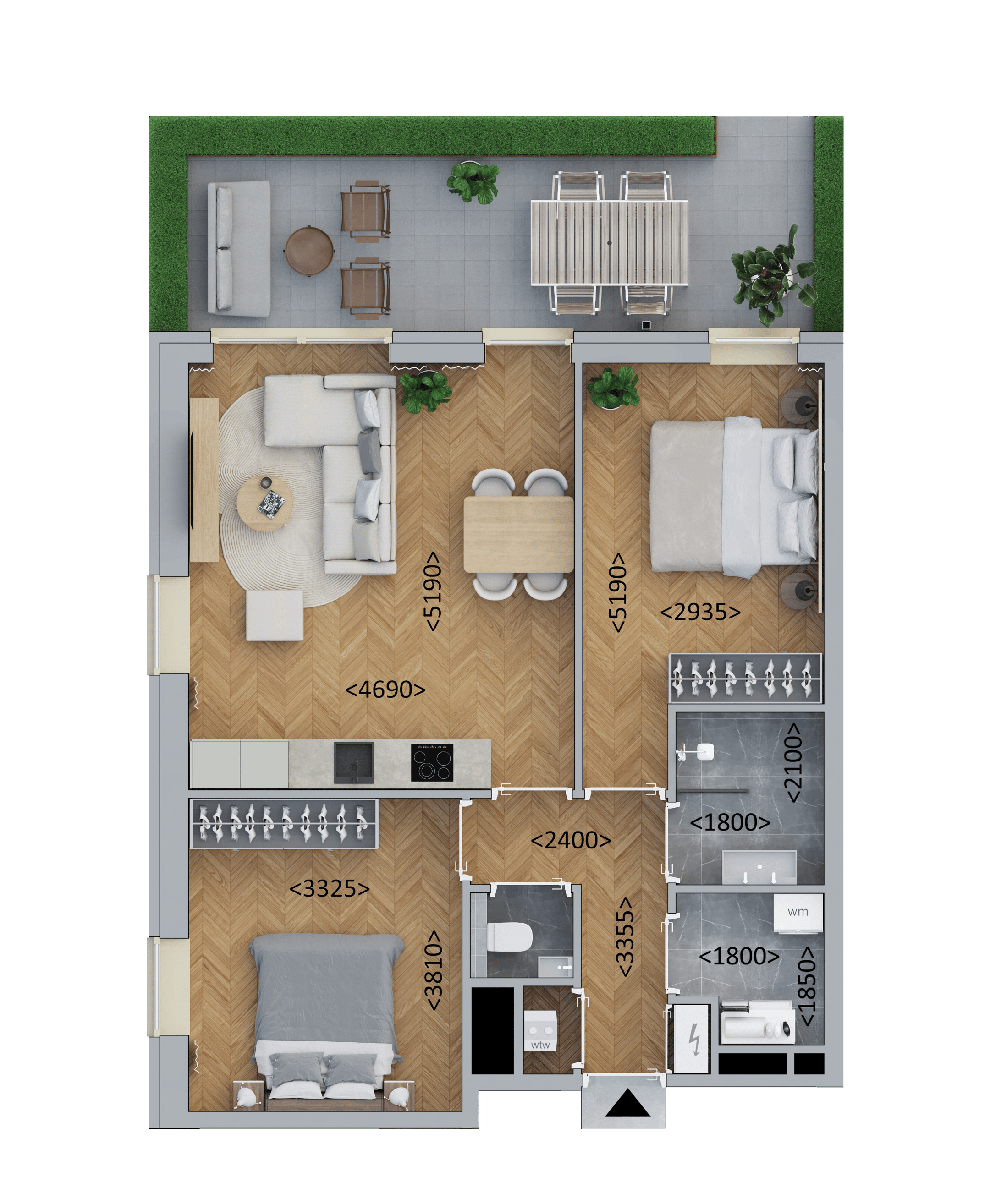 Foto 9 van Hoekappartement (Bouwnr. C0.1)