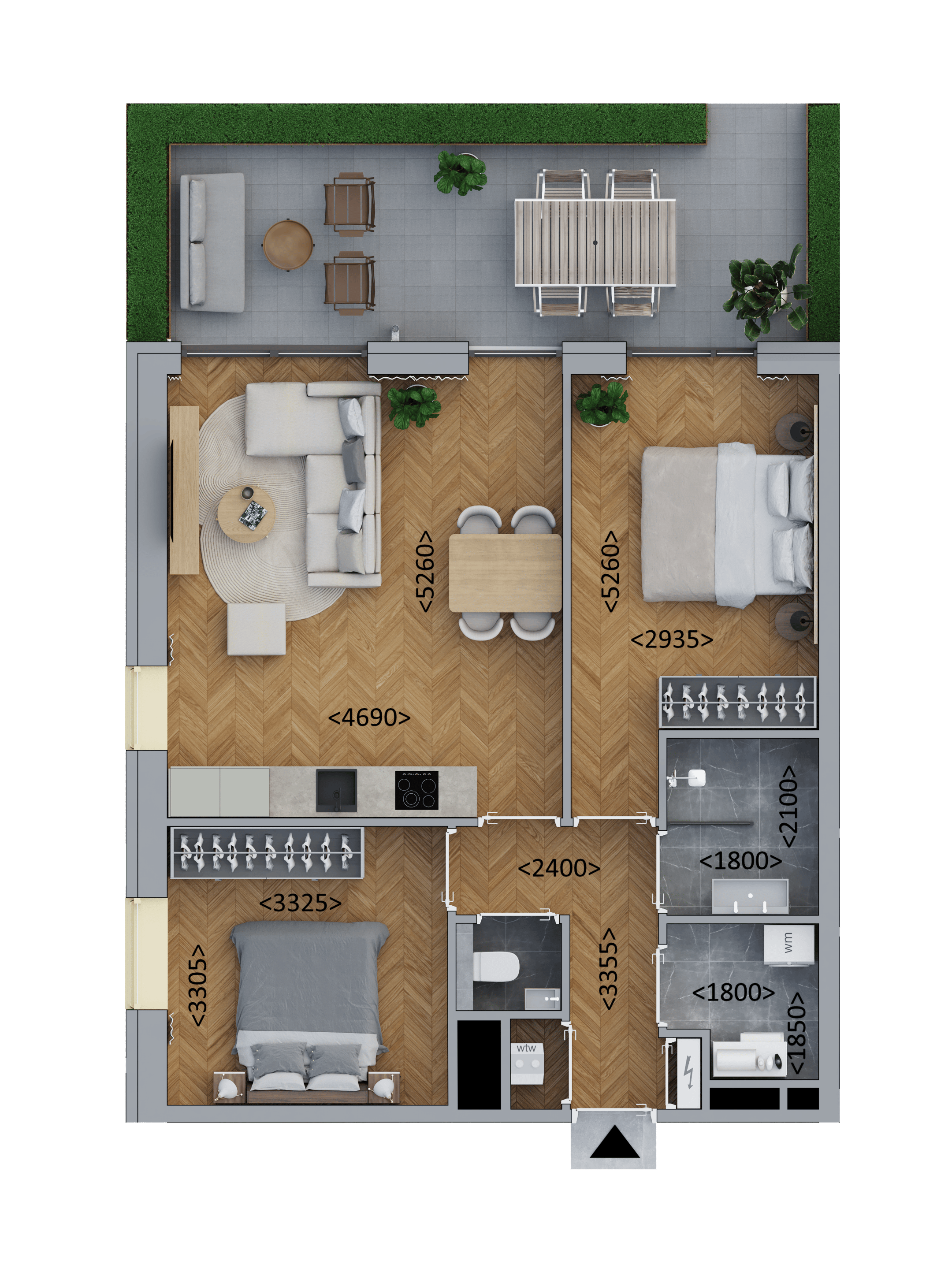 Foto 9 van Hoekappartement (Bouwnr. D0.1)
