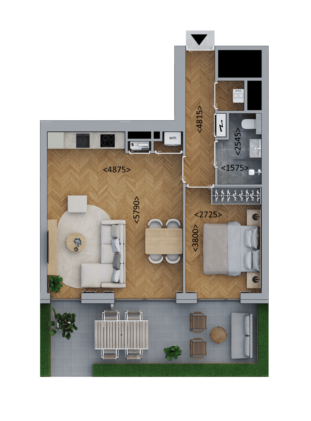 Foto 8 van Tussenappartement (Bouwnr. D0.7)
