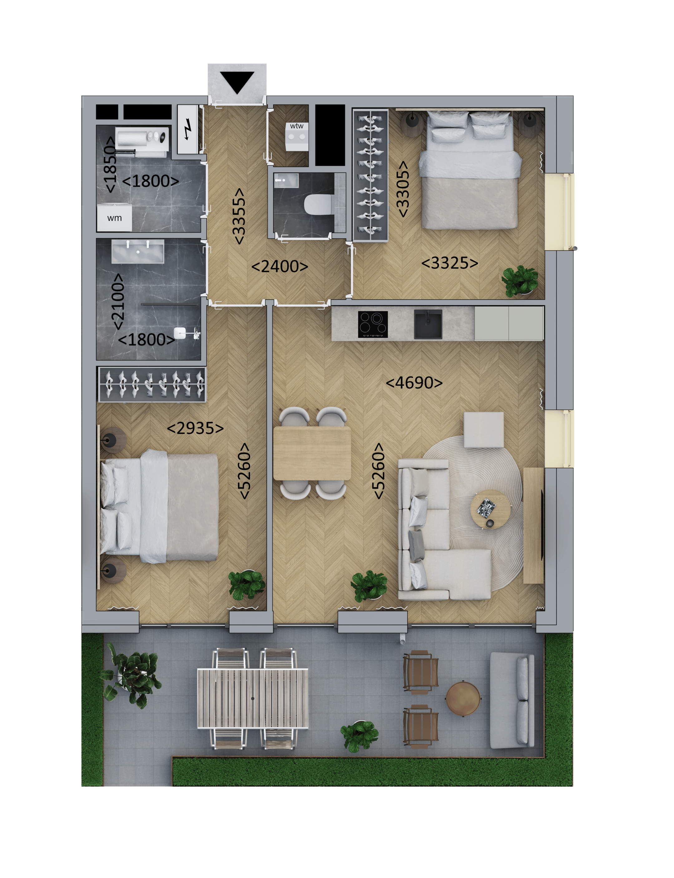 Foto 9 van Hoekappartement (Bouwnr. D.05)