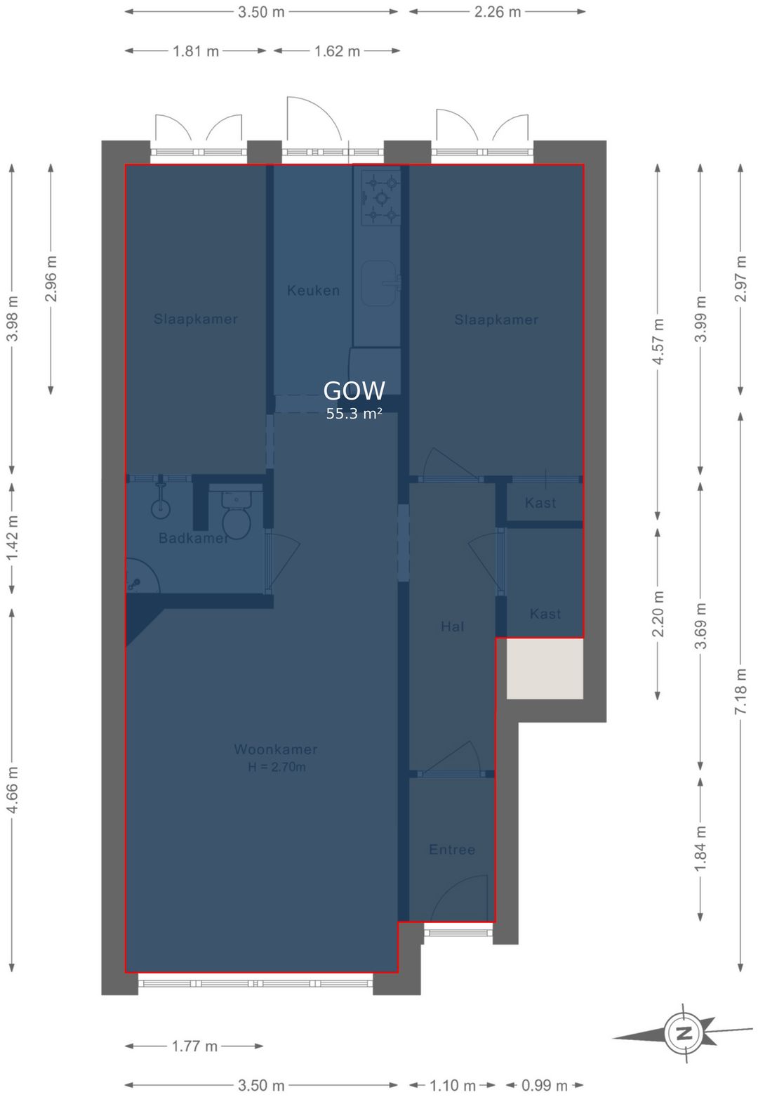 Foto 38 van Hunzestraat 57-H