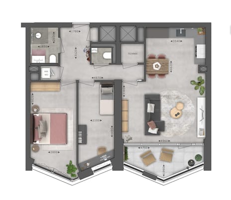 Type C Comfort 3 kamer appartement thumbnail